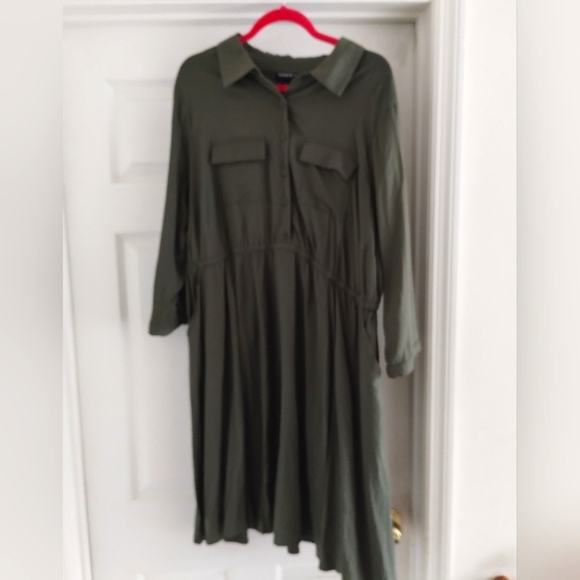 Olive Green Women's Dress - Picture 1 of 1